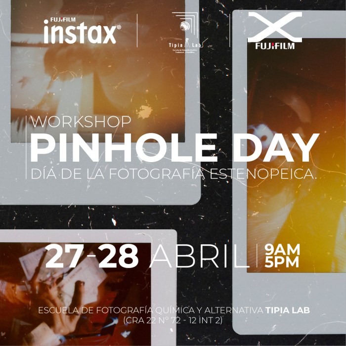 Pinhole Day Tipia Lab Escuela de Fotografia analoga y Fuji film Instant pinhole photography